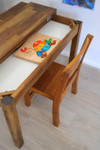solid wooden kids desk with opening
