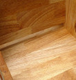 view of grains on wooden toddler chair