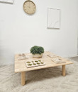 wooden low kids table square 