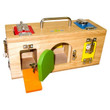 wooden lock activity box