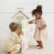 kids playing cherry tree dollhouse