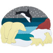 George Luck Arctic Animals Puzzle Wooden Toys
