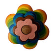 wooden rainbow stacking toy flower for toddlers