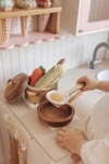 pretend play wooden pot set