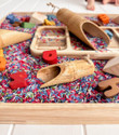 Qtoys Bamboo Scoops Set of 3 sensory play