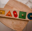 long wooden shape knob montessori puzzle