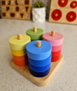 colourful Montessori Stacking Discs