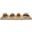 qtoys natural geometric shape stacker