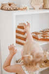triangle natural wooden stacking toy large