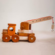 natural wooden crane