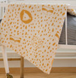 David Fussenegger Gold Leopard, Raccoon & Lion Juwel Bassinet Blanket