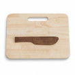 qtoys wooden chopping board with child friendly knife