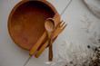 qtoys wooden fork and spoon set