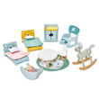 Tenderleaf Dovetail Kids Room Wooden Dolls Furniture Set