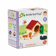 Tender Leaf Toys Wooden Pet Dogs Kennel Accessories Box