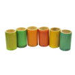 Qtoys Rainbow Bamboo sorting tubes set of 6