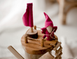 gnome on toy windmill
