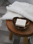 Qtoys Coconut Fish Tray as a soap holder