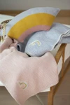 Blue Stripes With Rainbow Embroidered Juwel Bassinet Blanket
