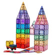 mixed pastel and classic colours large pack magnetic tiles