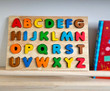 qtoys wooden colourful capital letter ABC alphabet puzzle