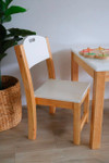 qtoys white wooden chair