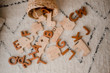 Qtoys Alphabet puzzle laid out from storage