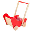 viga red wooden doll pram
