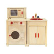 viga natural wooden kitchen and washing machine set