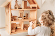 qtoys wooden doll furniture sets