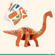 Djeco The World of Dinosaurs Multi Craft Box Kit sample craft activity for long neck dinosaur.