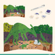 Djeco The World of Dinosaurs Multi Craft Box Kit stamping activity