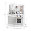 PolarB Grey Play Kitchen with Accessories size