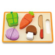 Viga My Cutting Vegetable - 11 pieces in a chopping board.