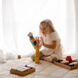 Child Playing with Qtoys Sound Blocks