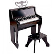 hape black kids piano with stool