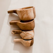 Qtoys Wooden Measuring Cups: 20cm, 18cm, 16cm, and 14cm