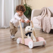 This walking wagon has a spacious compartment to hold the most precious toys as your child moves about the room.
