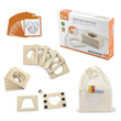 Made from wood with a magnetic sheet, this can be placed upon magnetic drawing easels where children can practise their drawings and learn their shapes.