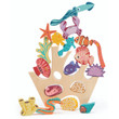 wooden sea animal stacking toy