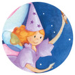 Djeco Fairy And Unicorn 36pc Silhouette Puzzle illustration