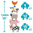 Djeco Honore & Friends Giant Puzzle Set has 6 animals to choose from