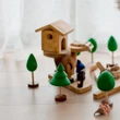Qtoys Wooden Tree Play Set goes beautifully with small world scenes