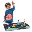 Tender Leaf Rocket Construction Set paired with Galaxy playmat