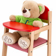 viga doll high chair red with bear