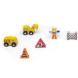 Viga Train Set construction pieces and signs