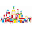 viga wooden block set with natural and coloured blocks 100 pieces