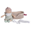 Bonikka Baby Doll with Green Outfit and Knitted Carry Cot Bassinet - image 2