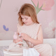 Bonikka Baby Doll with Green Outfit and Knitted Carry Cot Bassinet - image 8