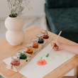 wooden paint pot holders